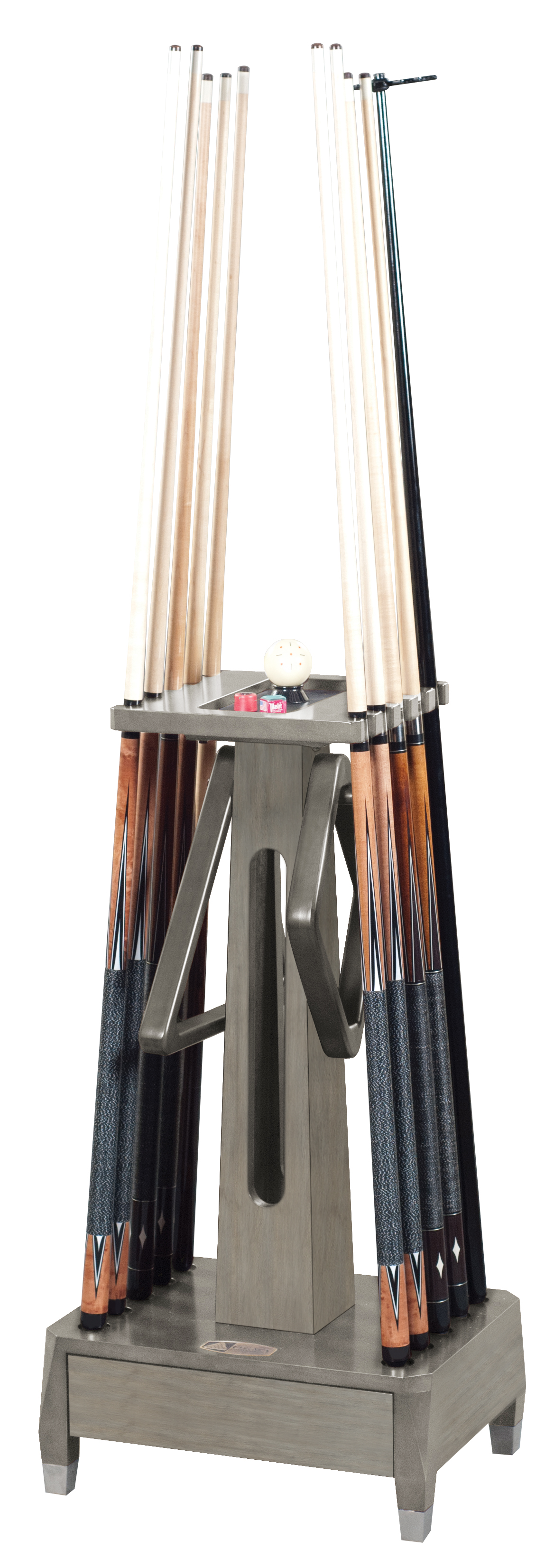 Legacy Billiards Sterling Floor Cue Rack in Overcast Finish