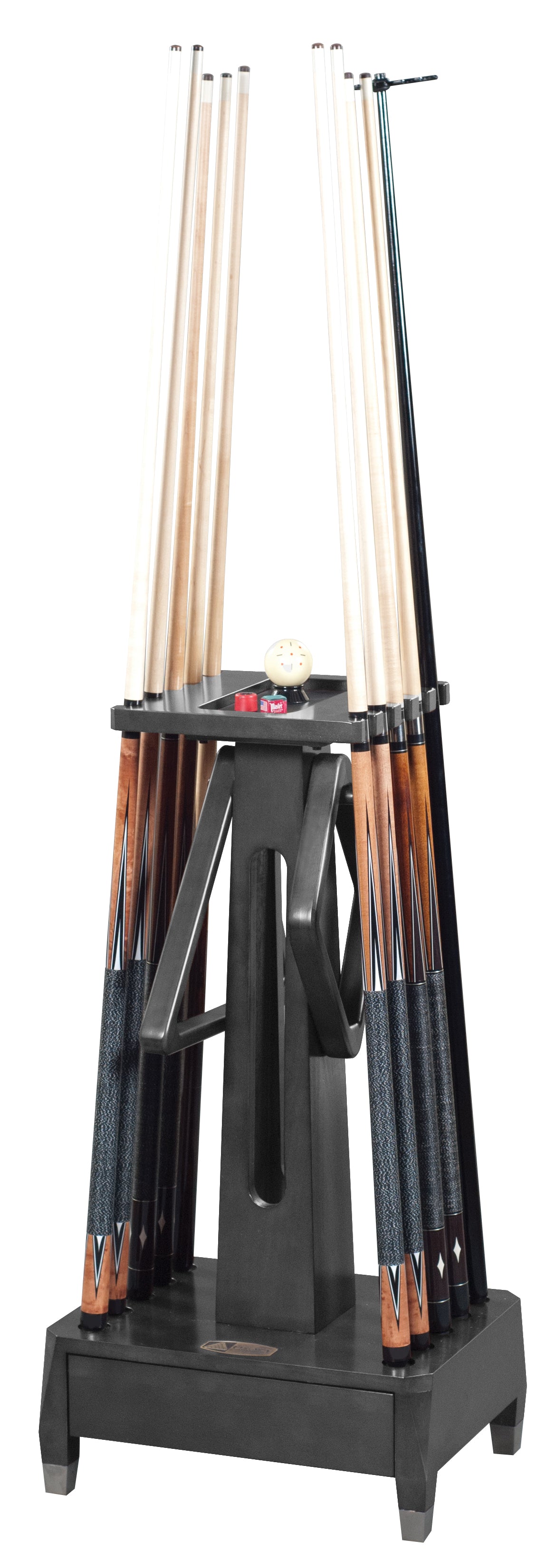 Legacy Billiards Sterling Floor Cue Rack in Raven Finish