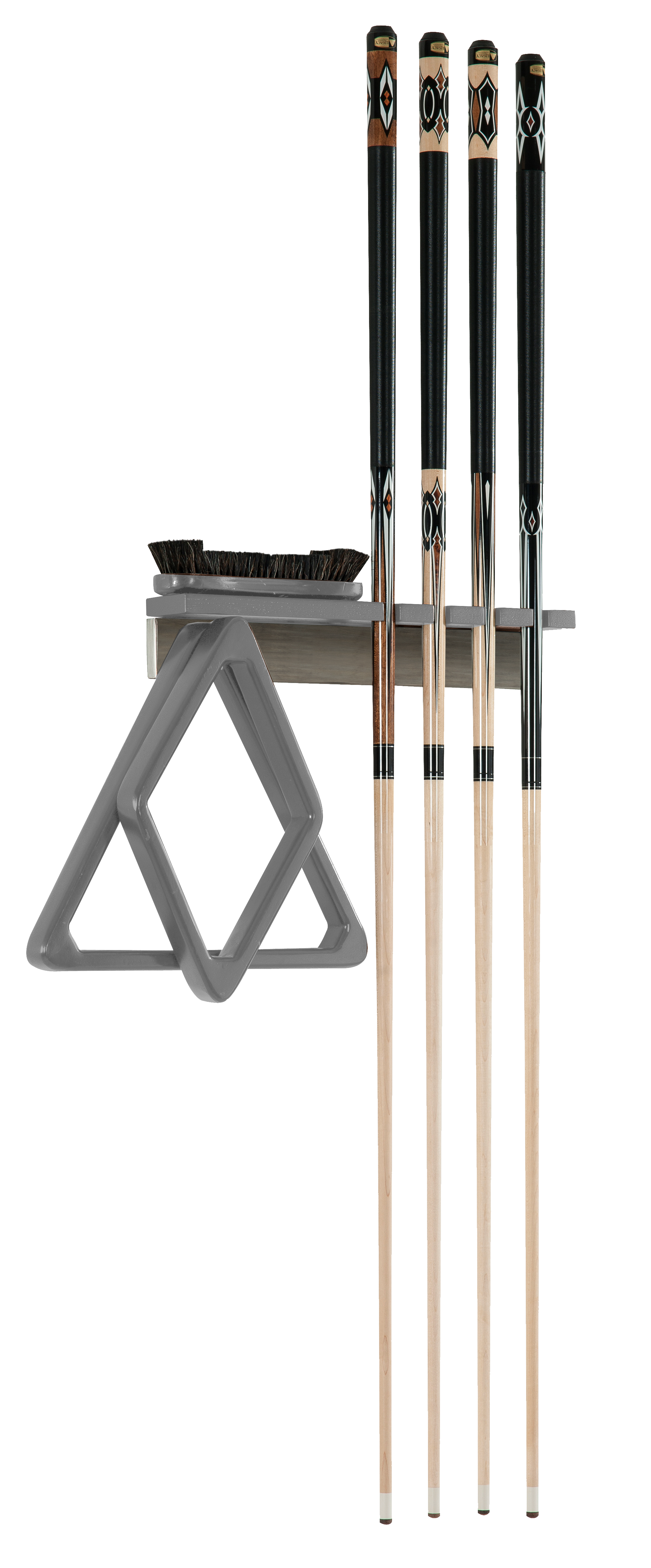 Legacy Billiards Vera Wall Cue Rack in Overcast Finish