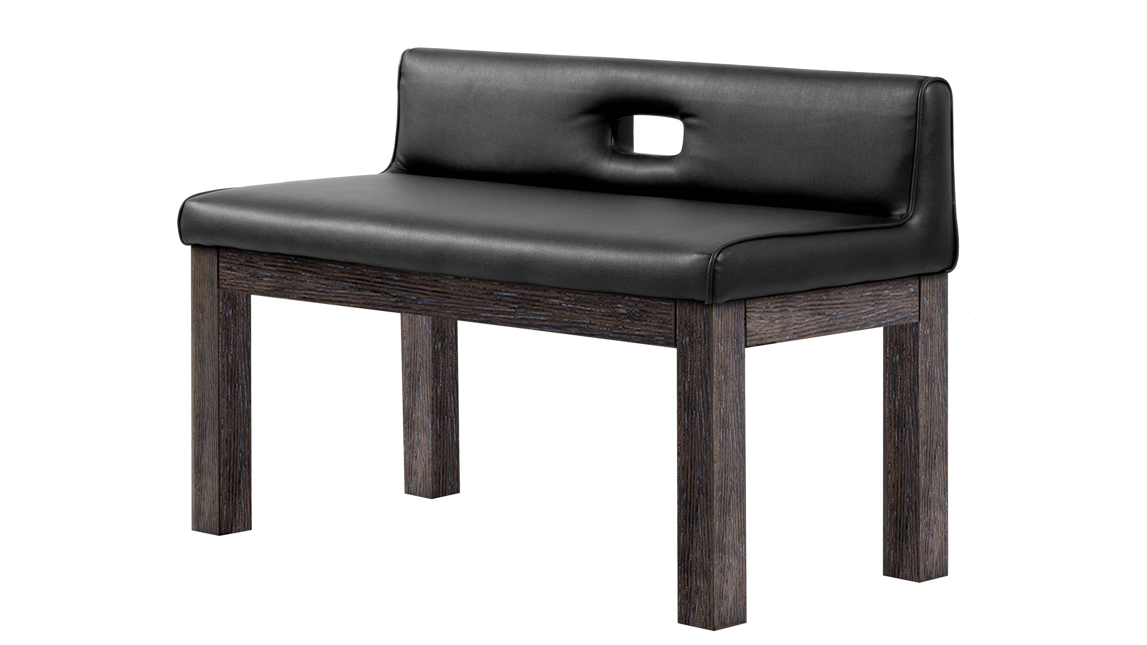 Legacy Billiards Baylor Backed Dining Bench in Smoke Finish