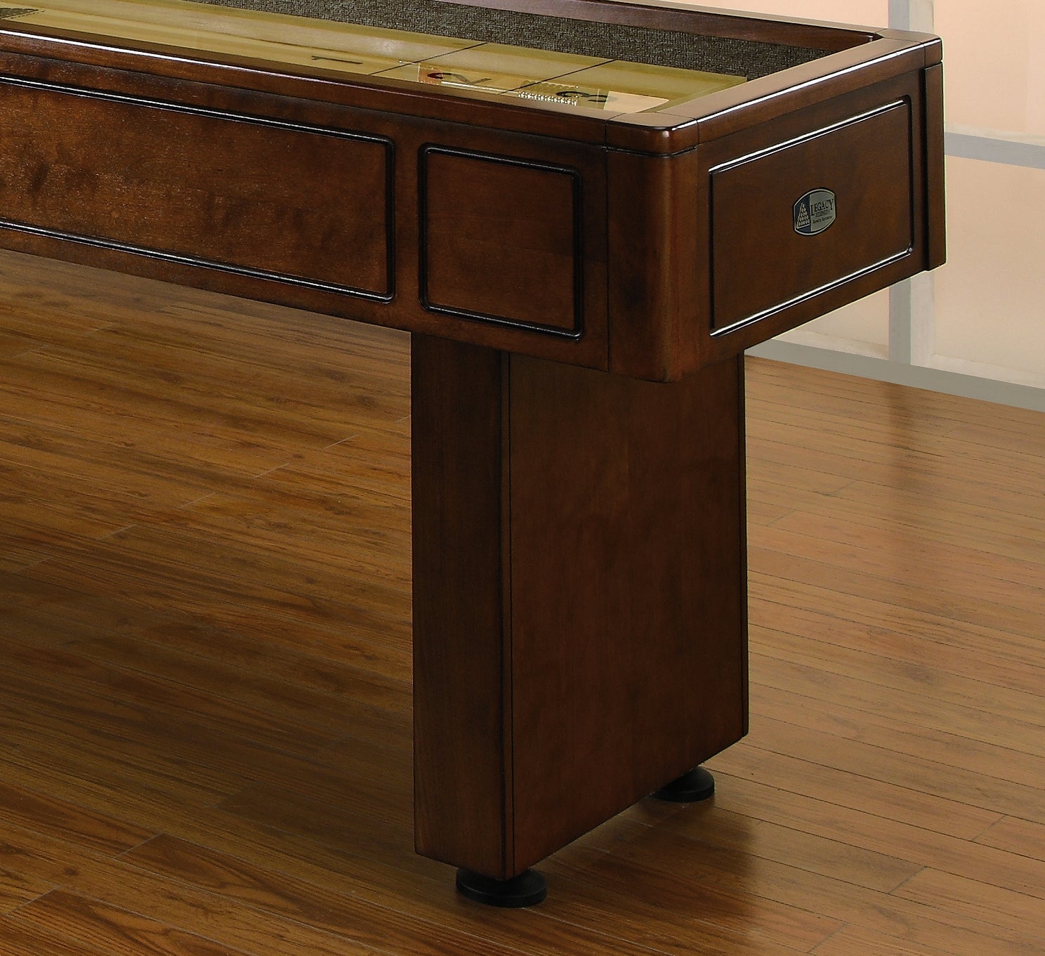 Legacy Billiards 12 Ft Elite Shuffleboard End Closeup