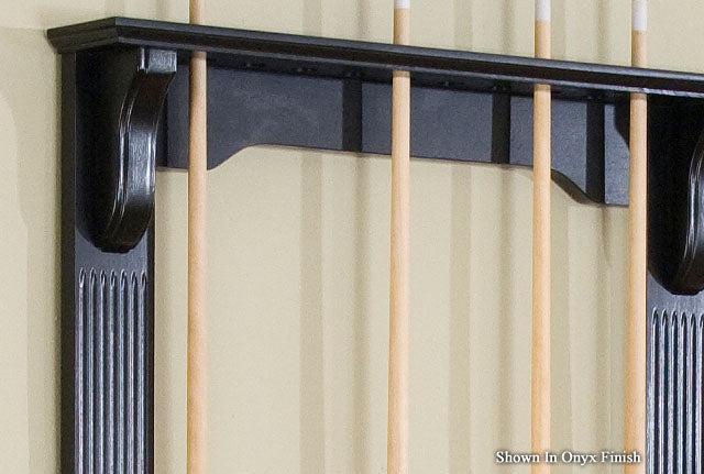 Legacy Billiards Heritage Wall Cue Rack Top Closeup