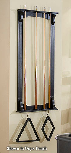 Legacy Billiards Heritage Wall Cue Rack with Pool Cues Room Shot