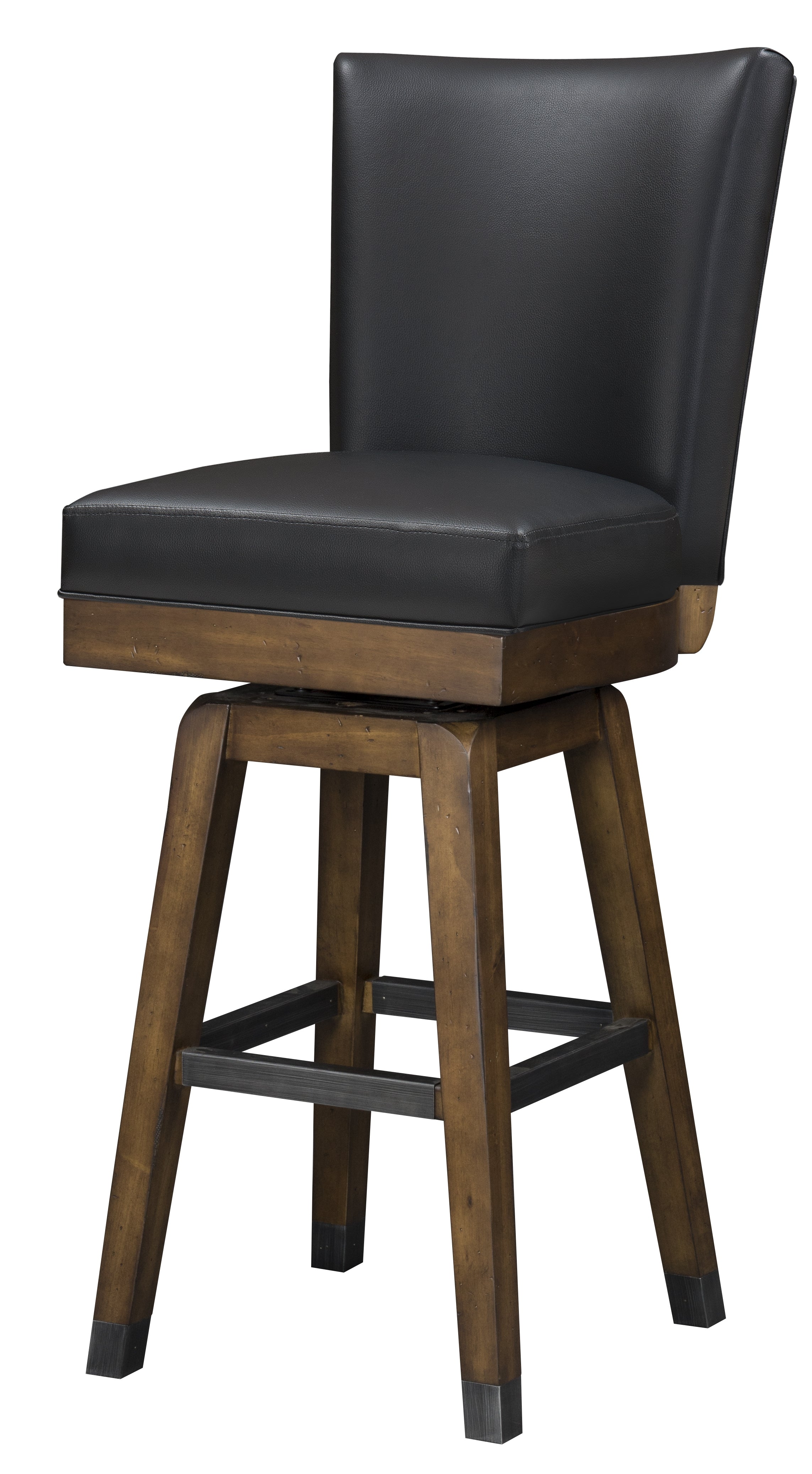 Legacy Billiards Harpeth Flex Back Barstool in Gunshot Finish