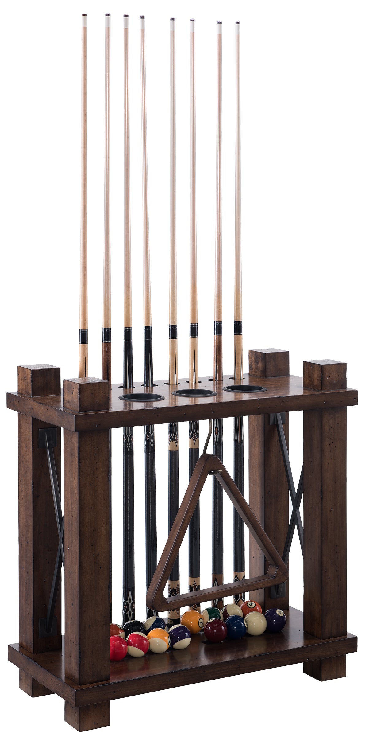 Legacy Billiards Harpeth Floor Cue Rack in Gunshot Finish