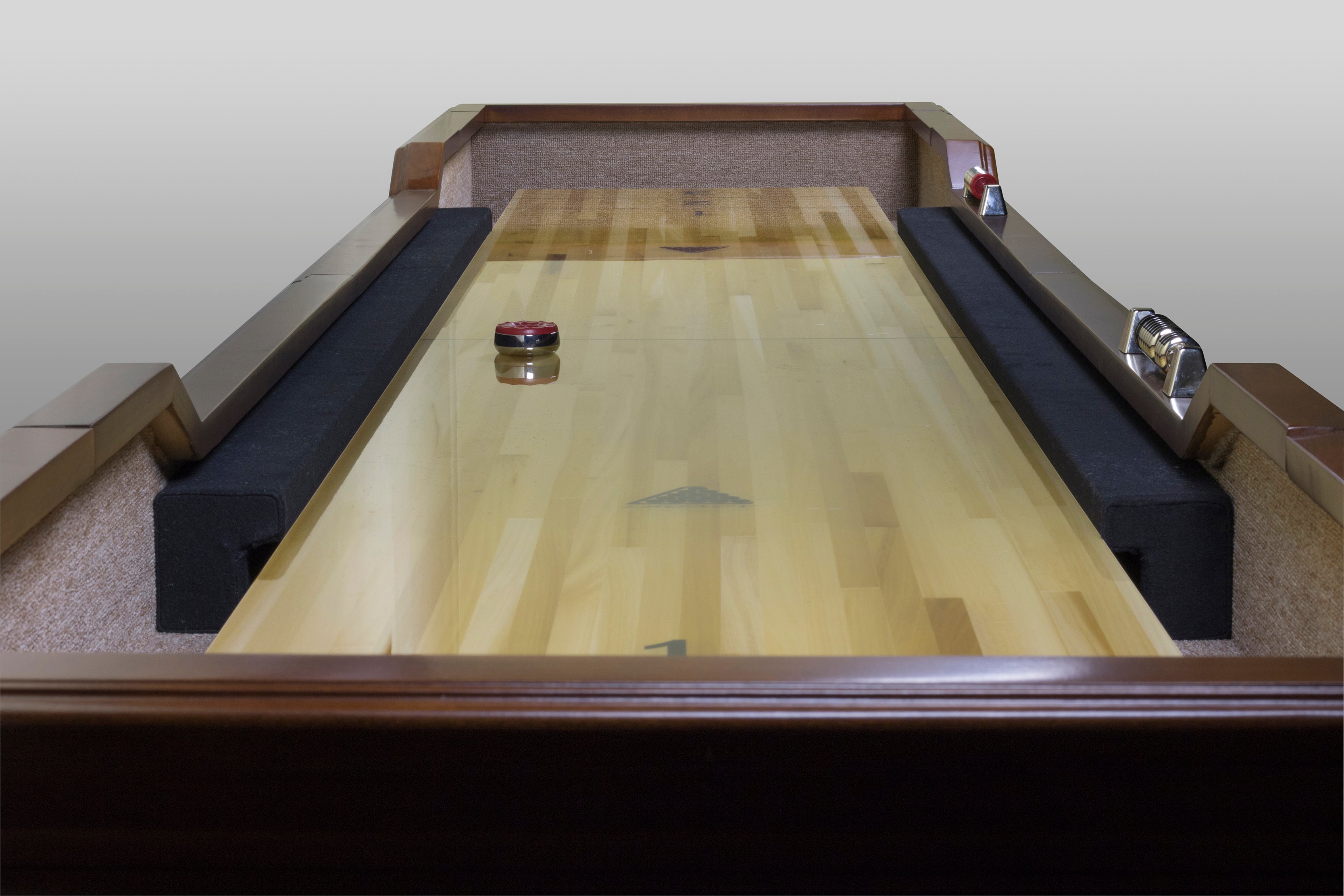 Legacy Billiards Shuffleboard Gutter Bumpers for Legacy Brand 14 Ft and 16 Ft Shuffleboards End View