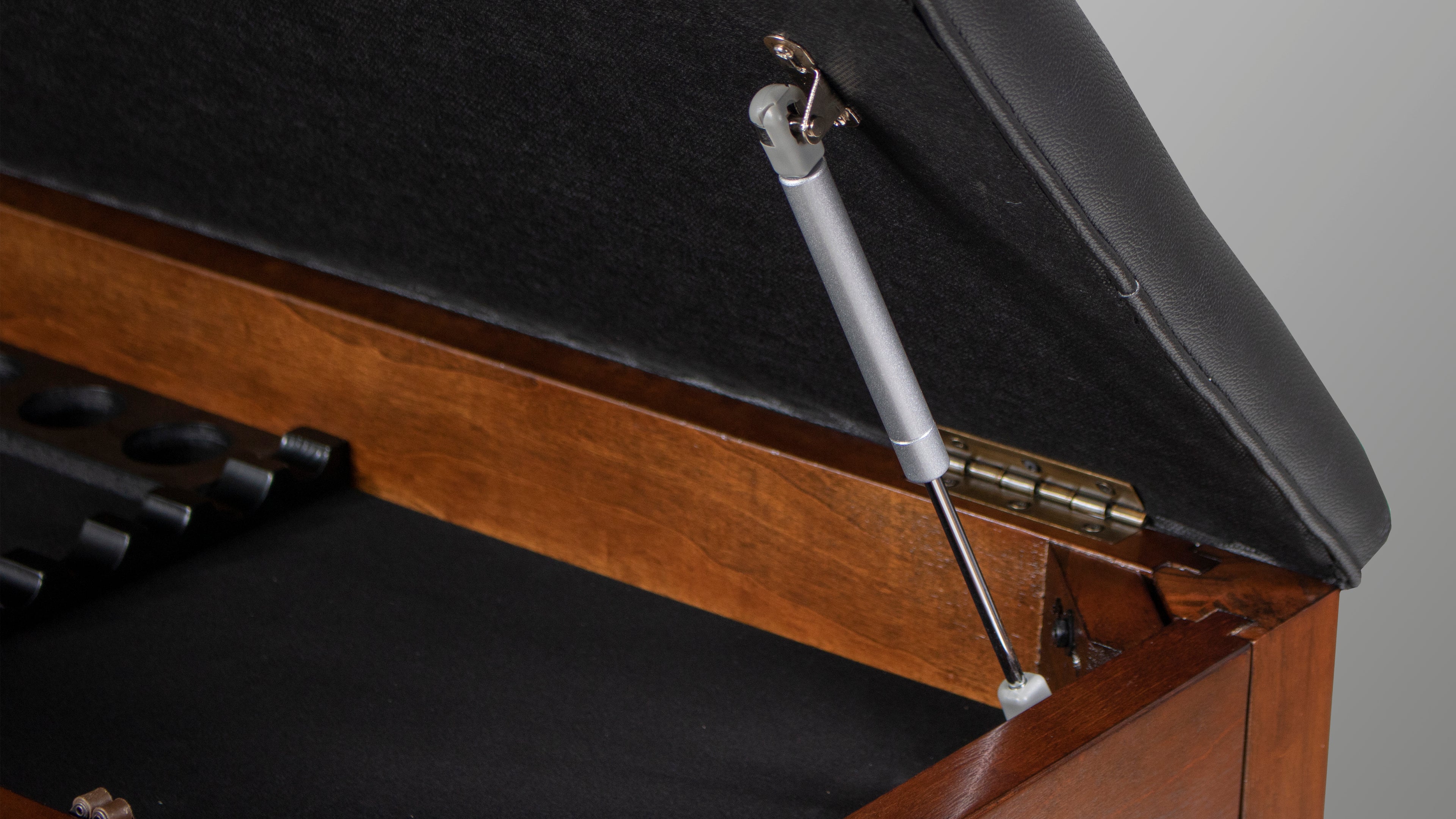 Legacy Billiards Baylor Dining Storage Bench Shock Closeup