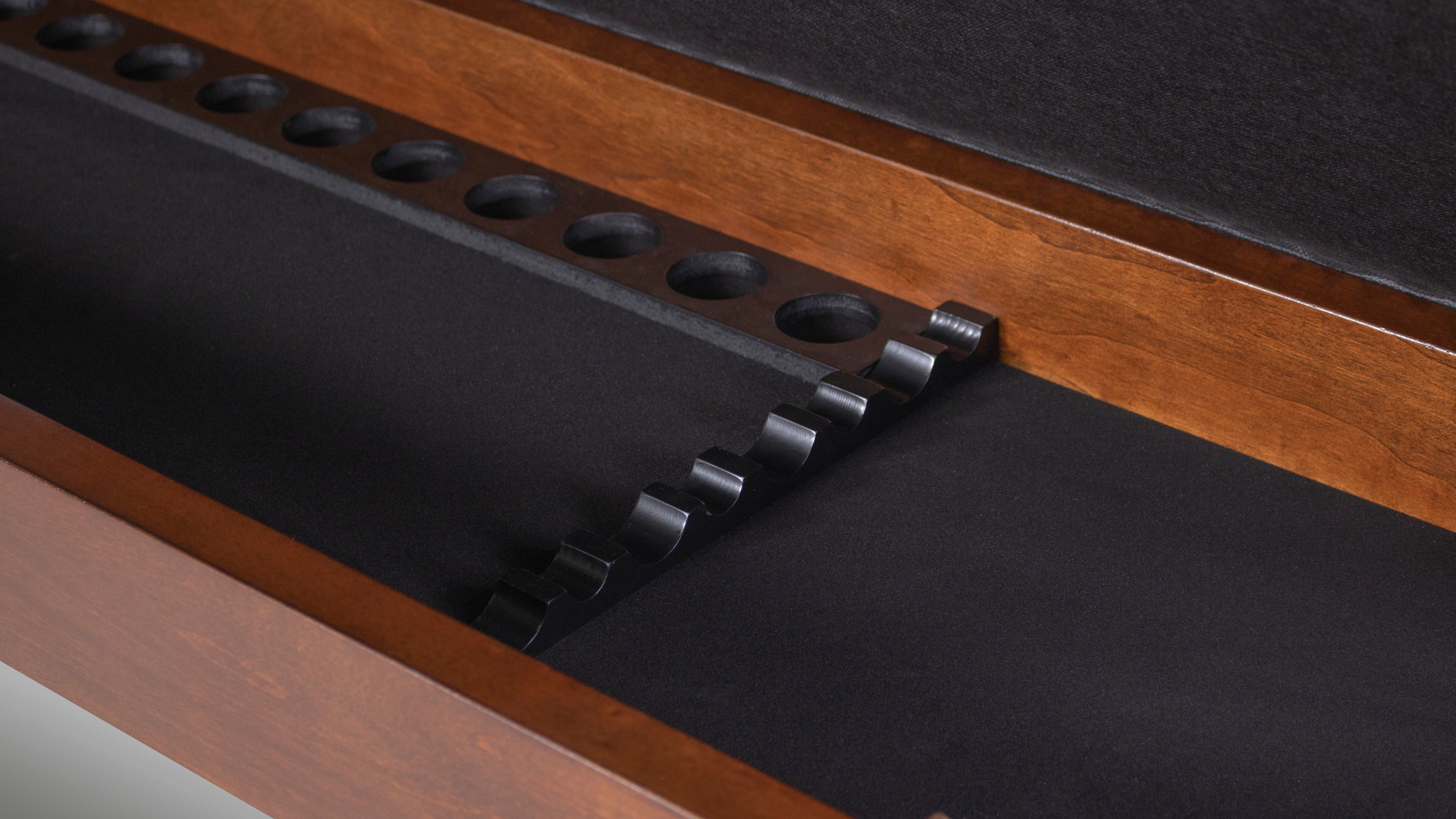 Legacy Billiards Baylor Dining Storage Bench Closeup