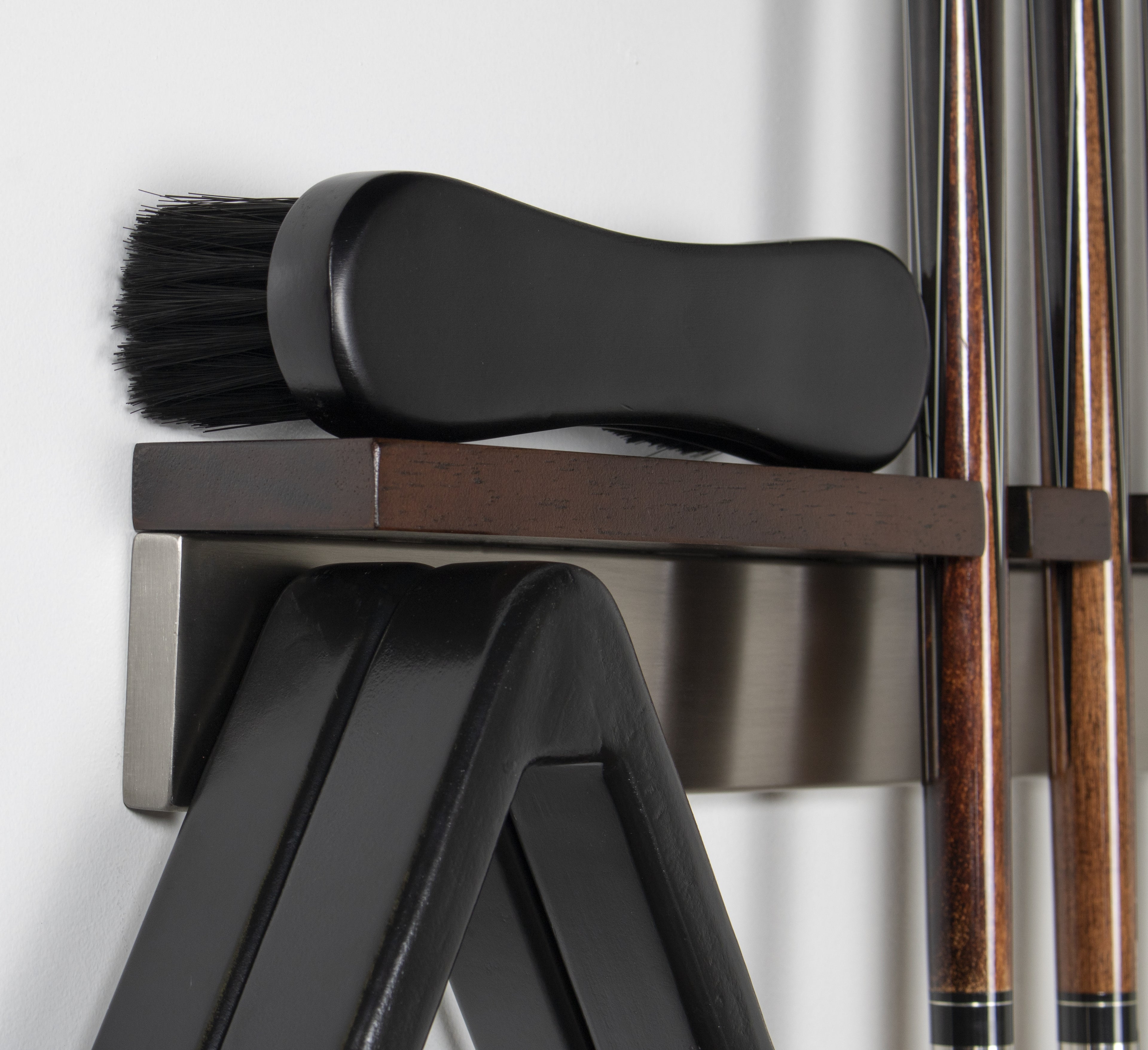 Legacy Billiards Vera Wall Cue Rack Storage Closeup