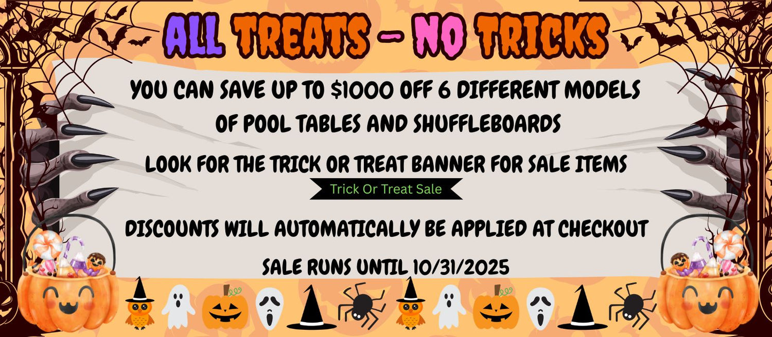 2025 Legacy Billiards Trick Or Treat Sale Banner