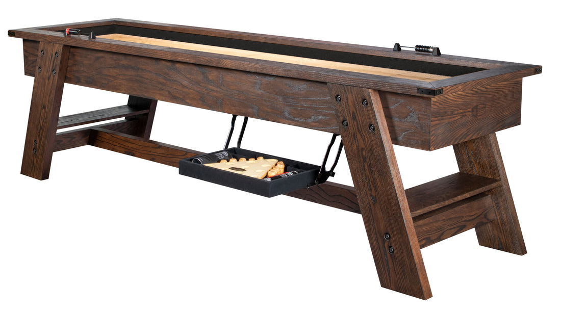 Legacy Billiards 9 Ft Barren Shuffleboard in Whiskey Barren Finish - Primary Image