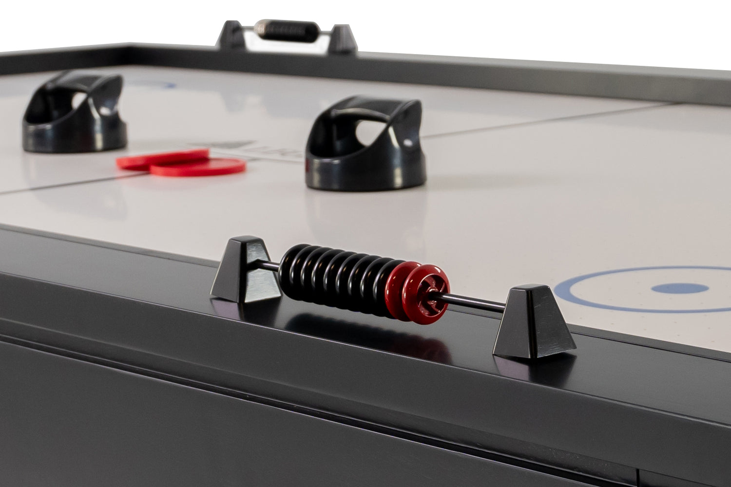 Legacy Billiards Baylor Air Hockey Table in Raven Finish - Abacus Scorer Closeup