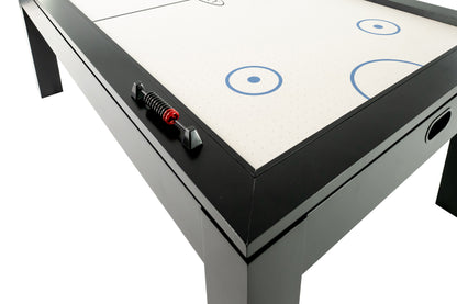 Legacy Billiards Baylor Air Hockey Table in Raven Finish - Corner Closeup
