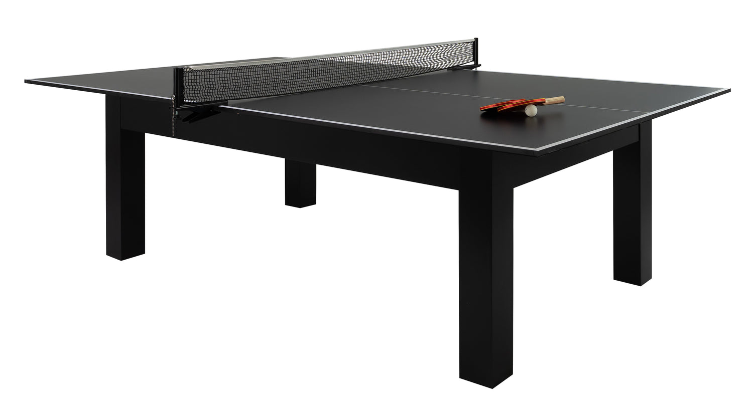 Legacy Billiards Baylor Air Hockey Table in Raven Finish with Table Tennis Conversion Top