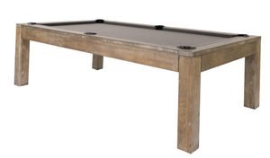 Legacy Billiards 8 Ft Baylor II Pool Table in Smoke Finish with Grey Cloth Angle View