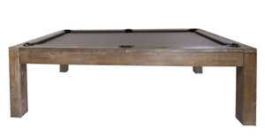 Legacy Billiards 7 Ft Baylor II Pool Table in Smoke Finish with Grey Cloth Side View