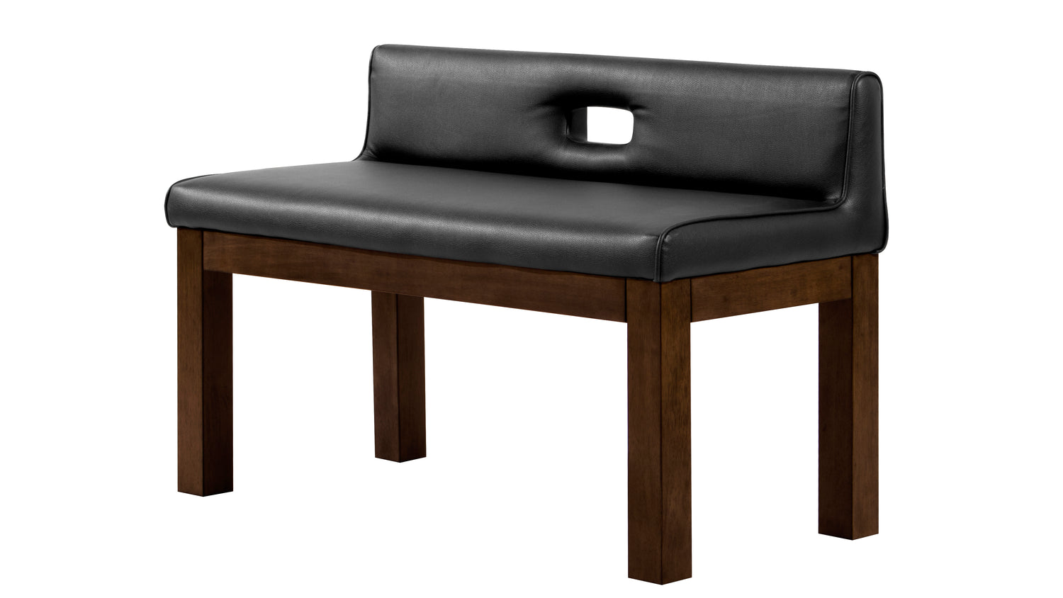 Legacy Billiards Baylor Backed Dining Bench in Nutmeg Finish - Primary Image