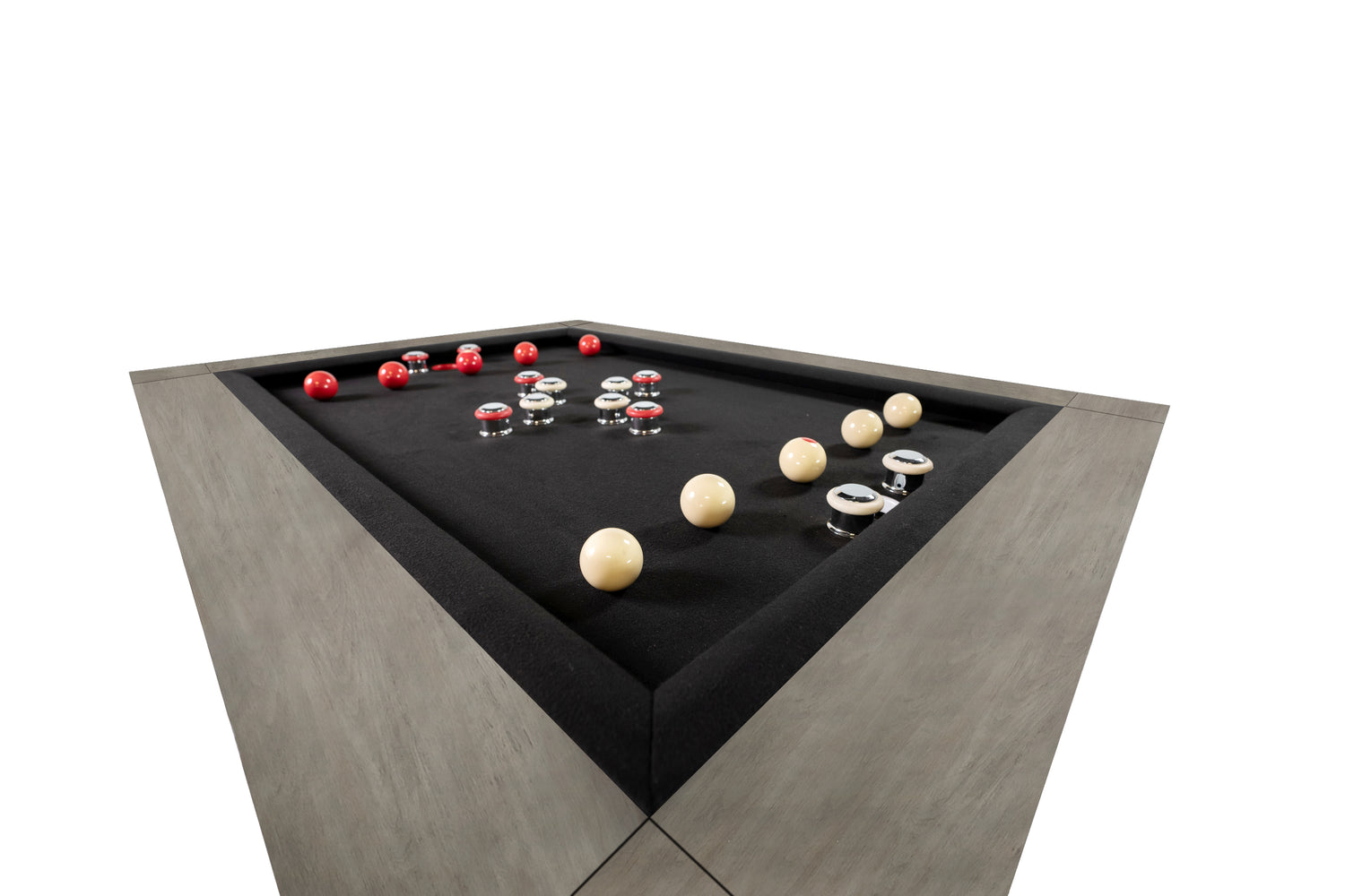Legacy Billiards Baylor Bumper Pool Table in Overcast Finish - Playfield Closeup