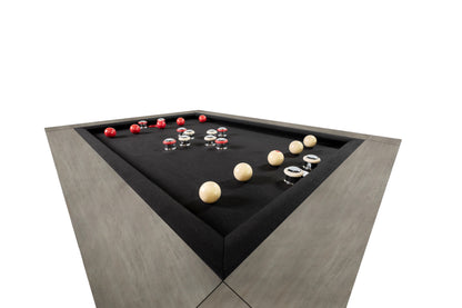 Legacy Billiards Baylor Bumper Pool Table in Overcast Finish - Playfield Closeup