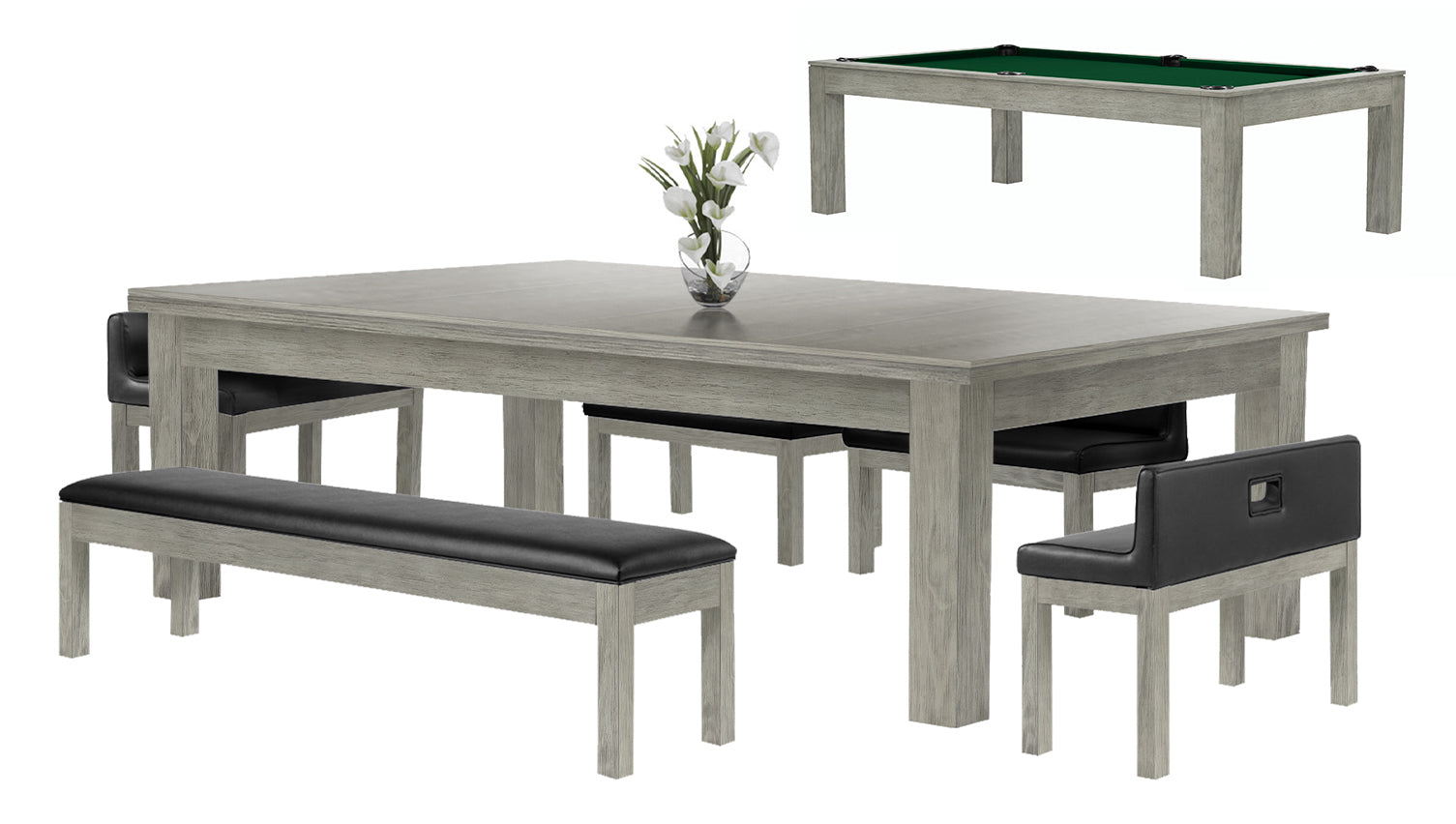 FINISH-Ash Grey Indoor-CLOTH-Dark Green (Worsted)