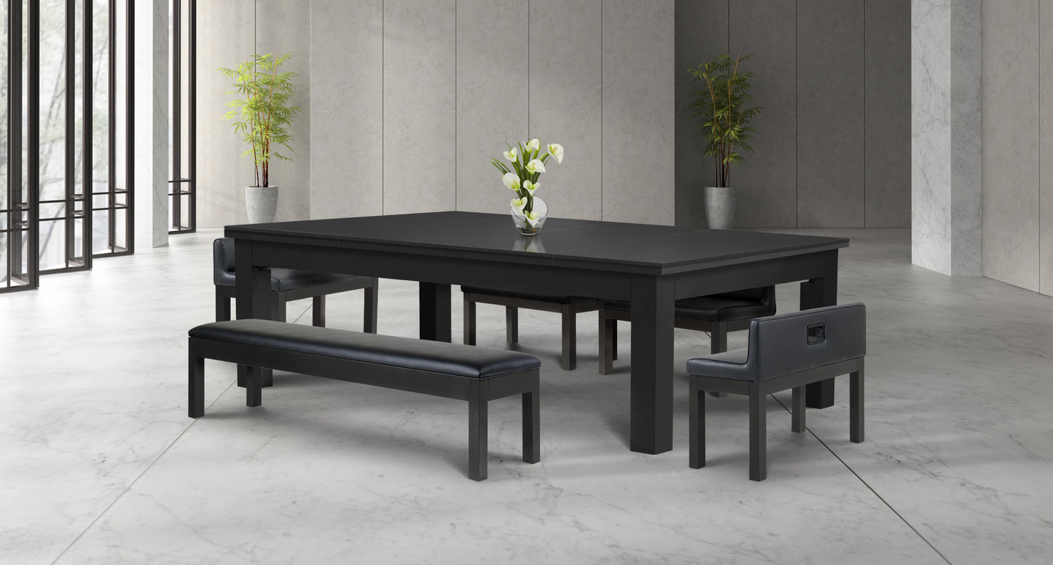 Legacy Billiards Baylor Pool Table Dining Collection in Raven Finish - Room Shot