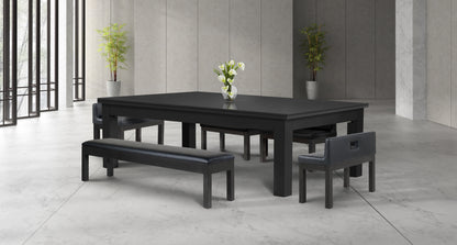 Legacy Billiards Baylor Pool Table Dining Collection in Raven Finish - Room Shot