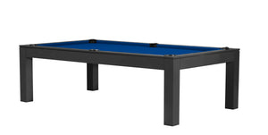 Legacy Billiards 8 Ft Baylor II Pool Table in Raven Finish with Euro Blue Cloth