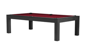 Legacy Billiards 8 Ft Baylor II Pool Table in Raven Finish with Legacy Red Cloth