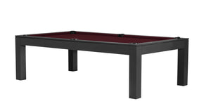 Legacy Billiards 8 Ft Baylor II Pool Table in Raven Finish with Wine Cloth