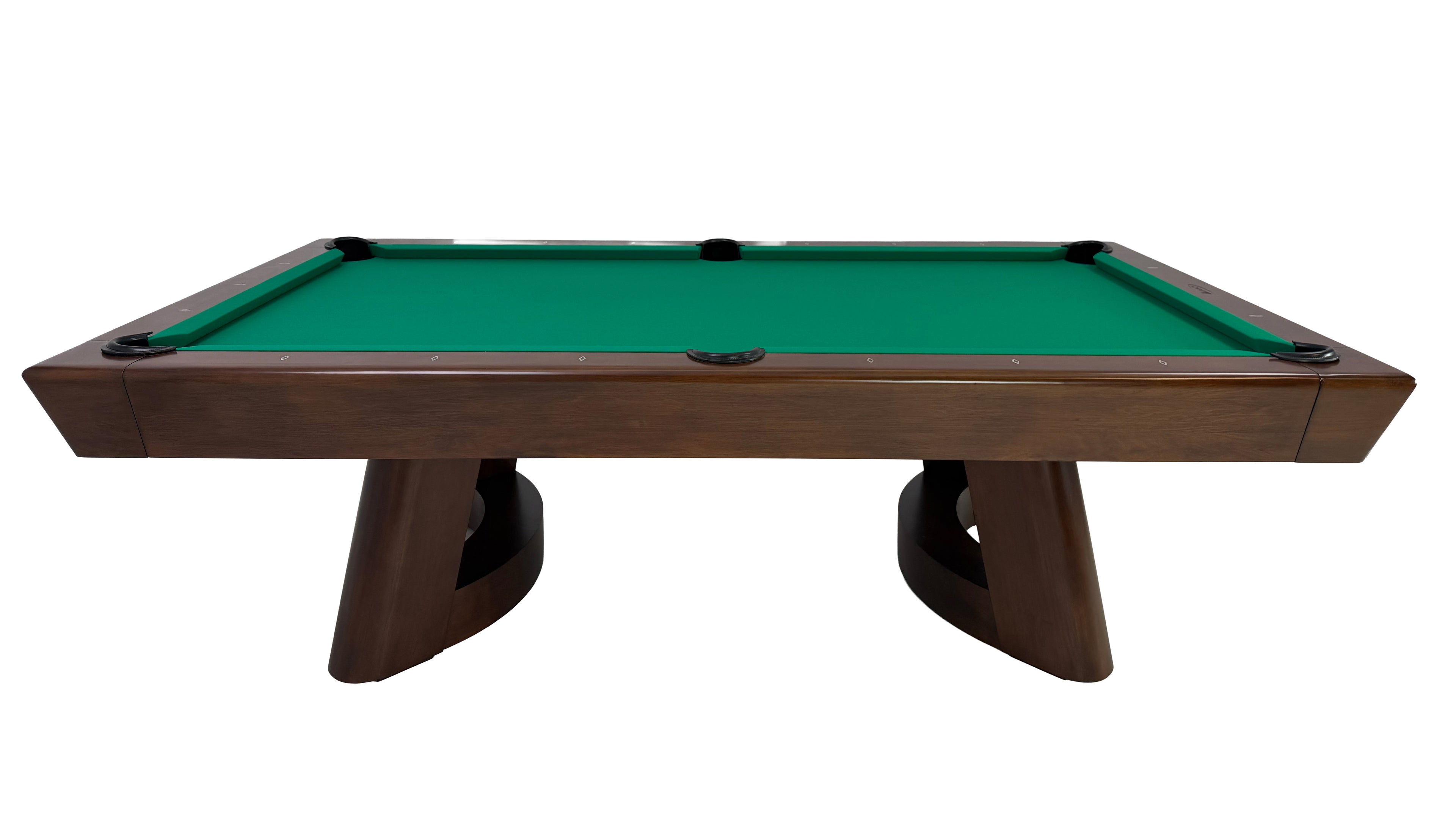 Legacy Billiards Caney Pool Table in Nutmeg Finish with Green Cloth - Side View