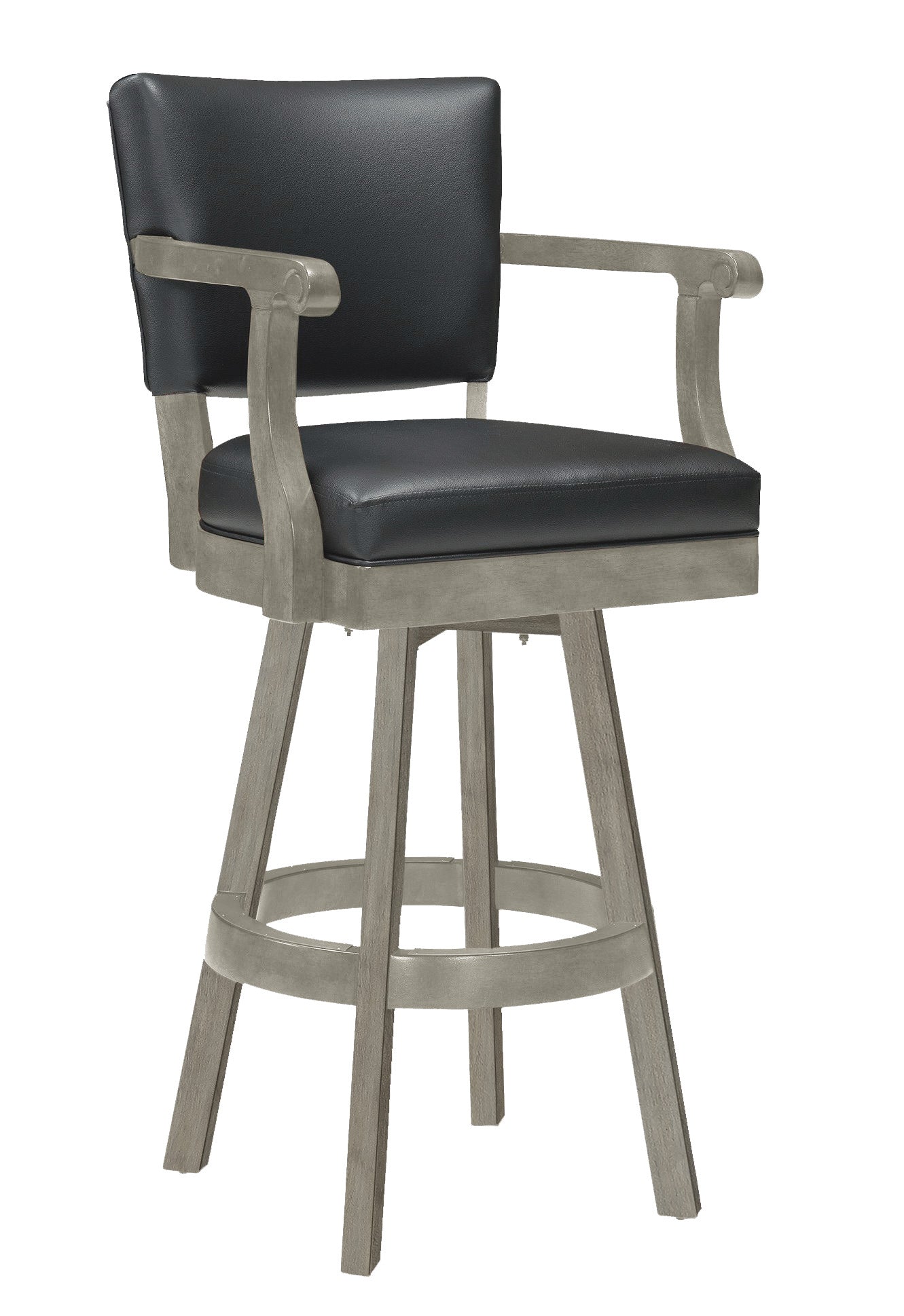 Legacy Billiards Classic Backed Barstool in Overcast Finish
