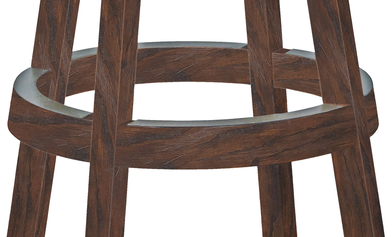 Legacy Billiards Classic Backless Barstool in Whiskey Barrel Finish - Footrest Closeup