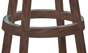 Legacy Billiards Classic Backless Barstool in Whiskey Barrel Finish - Footrest Closeup