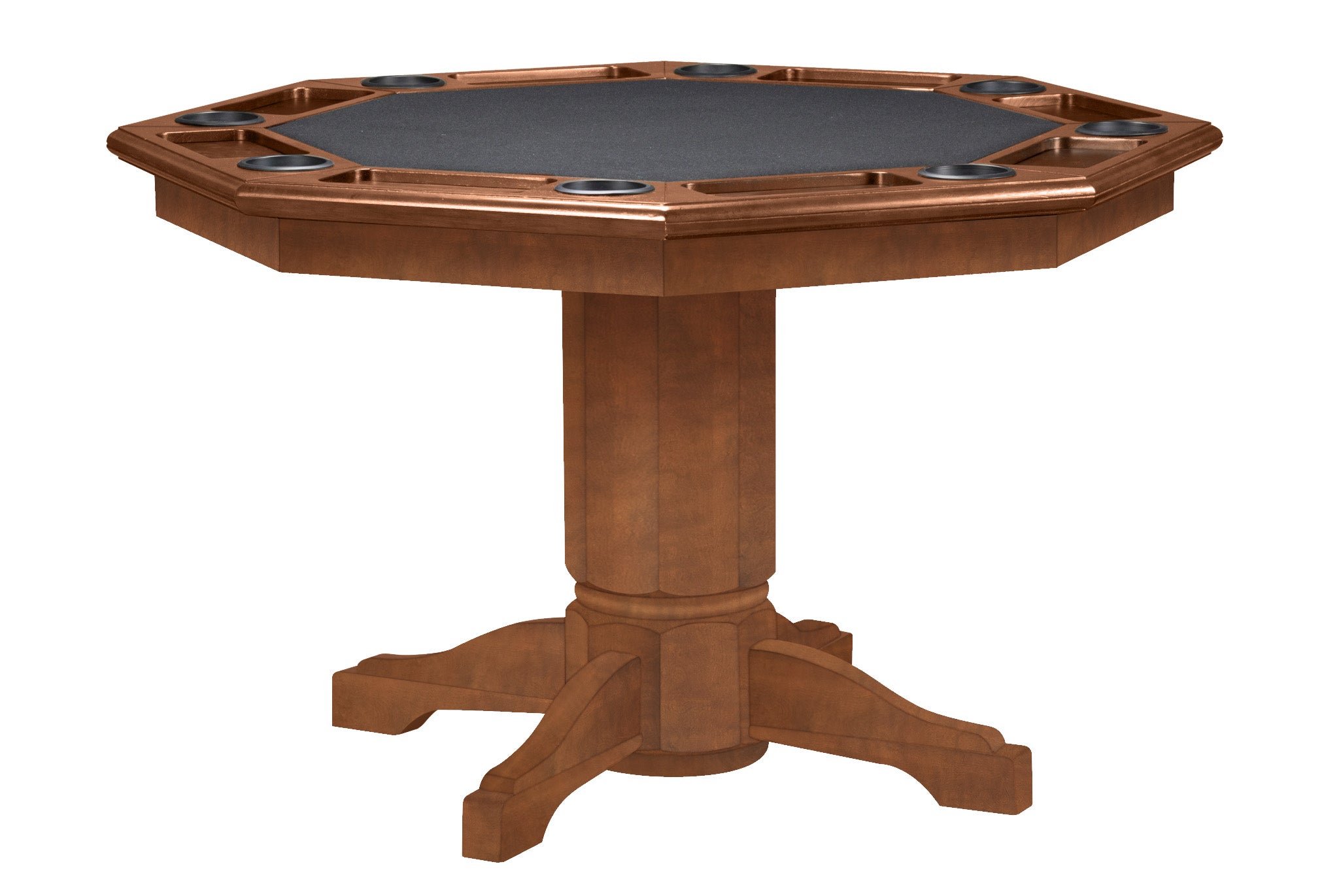 Classic 2 in 1 Game Table with 4 Sterling Gas Lift Game Chairs in Walnut Finish
