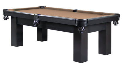Legacy Billiards 8 Ft Colt Pool Table in Raven Finish with Desert Cloth - Primary Image