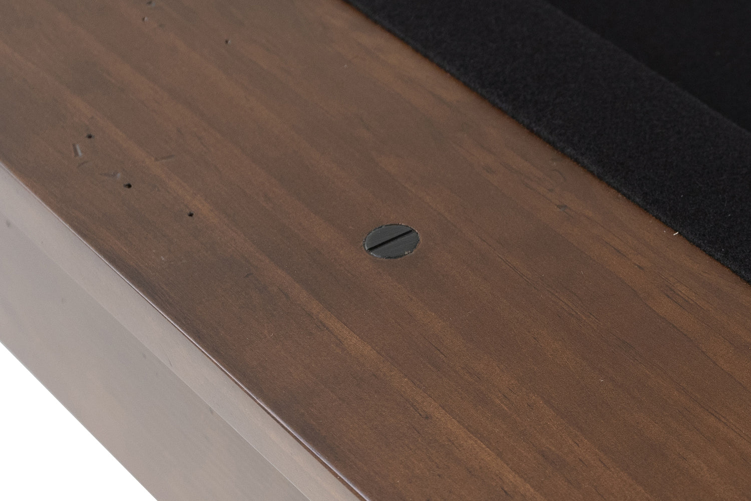 Legacy Billiards Colt II Pool Table in Gunshot Finish with Black Cloth - Site Closeup