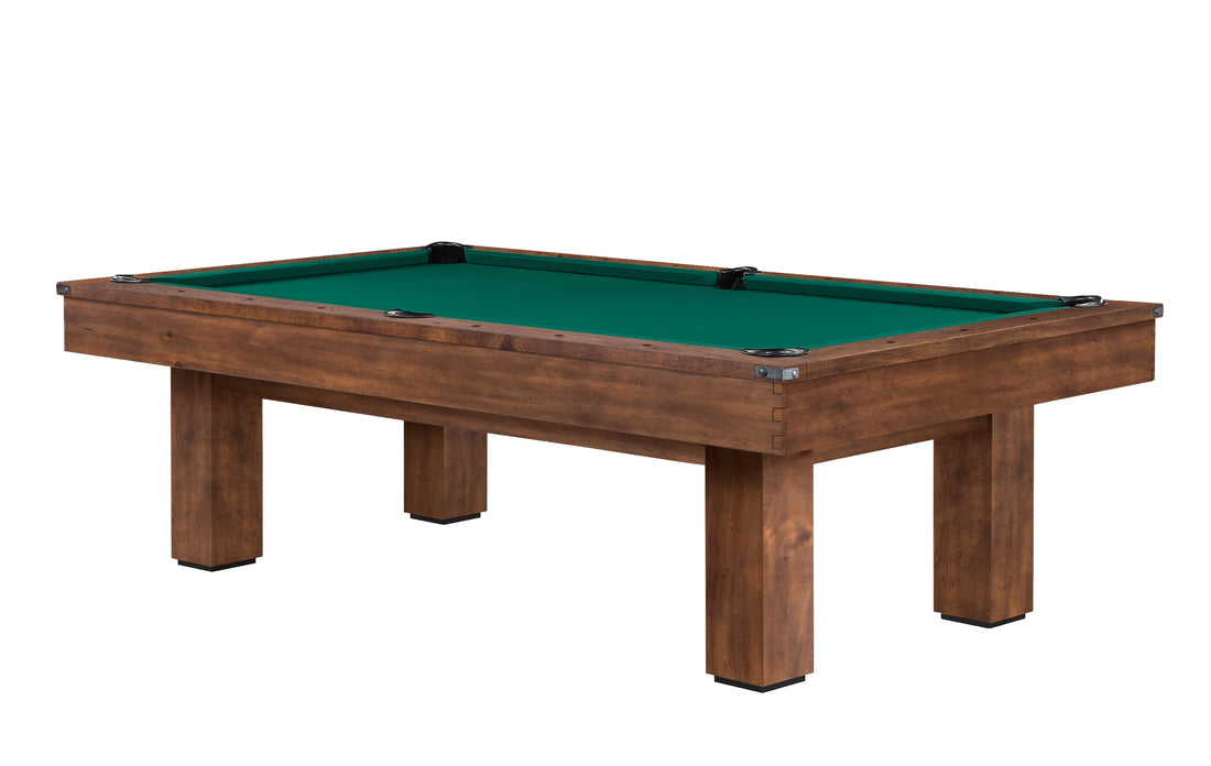 Legacy Billiards Colt II Pool Table in Gunshot Finish with Traditional Green Cloth - Primary Image