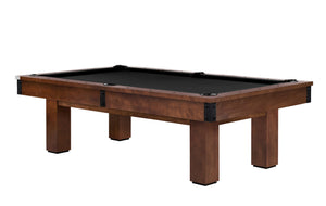 Legacy Billiards Colt II Pool Table in Nutmeg Finish with Black Cloth
