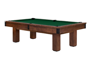 Legacy Billiards Colt II Pool Table in Nutmeg Finish with Dark Green Cloth