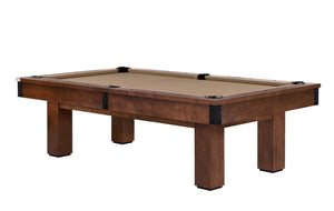 Legacy Billiards Colt II Pool Table in Nutmeg Finish with Desert Cloth