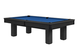 Legacy Billiards Colt II Pool Table in Raven Finish with Euro Blue Cloth