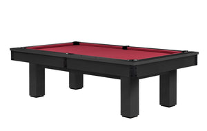 Legacy Billiards Colt II Pool Table in Raven Finish with Legacy Red Cloth