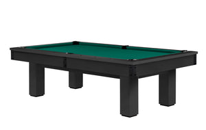 Legacy Billiards Colt II Pool Table in Raven Finish with Traditional Green Cloth