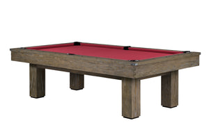 Legacy Billiards Colt II Pool Table in Smoke Finish with Legacy Red Cloth