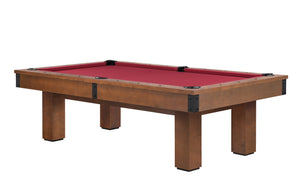 Legacy Billiards Colt II Pool Table in Walnut Finish with Legacy Red Cloth