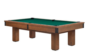 Legacy Billiards Colt II Pool Table in Walnut Finish with Traditional Green Cloth