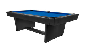 Legacy Billiards Conasauga 8 Ft Pool Table in Raven Finish with Euro Blue Cloth