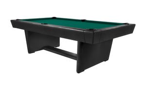 Legacy Billiards Conasauga 8 Ft Pool Table in Raven Finish with Traditional Green Cloth