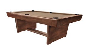 Legacy Billiards Conasauga 8 Ft Pool Table in Nutmeg Finish with Desert Cloth