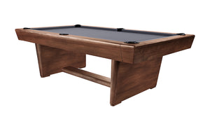 Legacy Billiards Conasauga 8 Ft Pool Table in Nutmeg Finish with Grey Cloth